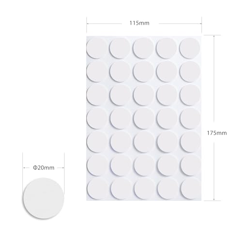 Nilogie 350pcs Clear Double Sided Sticky Dots - (.79 inch Diameter) Removable Adhesive Glue Dots for Crafts, Balloons, and Wall Decor - No-Mess Sticky Tack Putty for Posters, Photos, Party Decorations