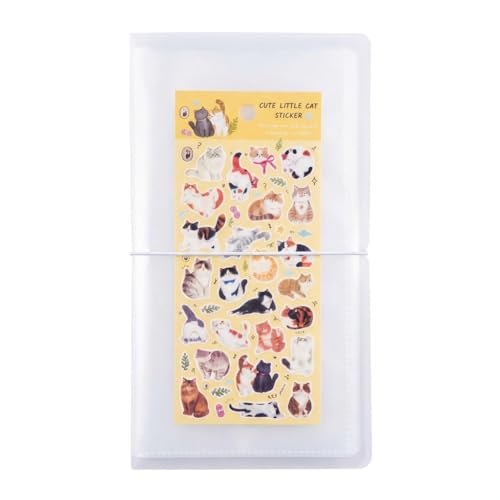 SHANGRLA Large Sticker Organizer Binder With 50 Clear Sleeves, 100 Pockets