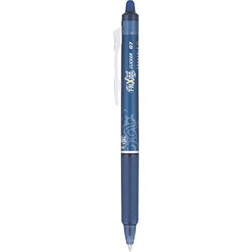 Pilot FriXion Clicker Erasable Gel Pens, Fine Point (0.7mm), Navy Ink, 6-Pack - Refillable, Smooth Writing Pens for School, Journaling, and Office Use - color: Navy