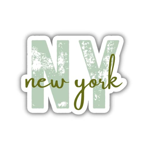 New York State Travel Sticker, Multiple Colors, NY State Code, Vinyl Laptop Water Bottle Planner Journal Places I've Been, Luggage Decal - color: Green