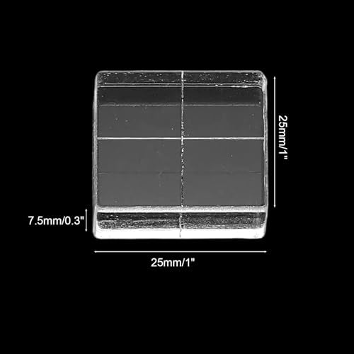 PATIKIL 1"x1" Acrylic Stamp Block, 6Pcs Clear Stamping Block with Grid Lines Decorative Mounting Blocks Square for Scrapbooking DIY Crafts Card Making - size: 1"x1"