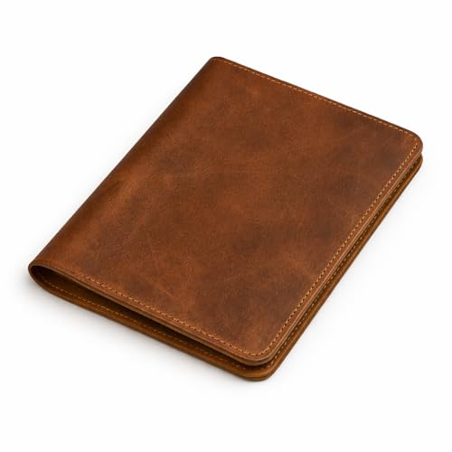 A5 Leather Journal 5.75x8.25 inch - Refillable Journal Cover for Large Moleskine, Leather Handmade Notebook A5 Cover Large Leather Journal for Professionals - color: Tan Leather Journal Cover A5