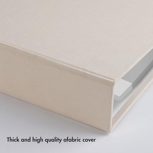 1DOT2 12x12 Inch 3 Ring DIY Scrapbook Photo Album, Beige - color: Beige