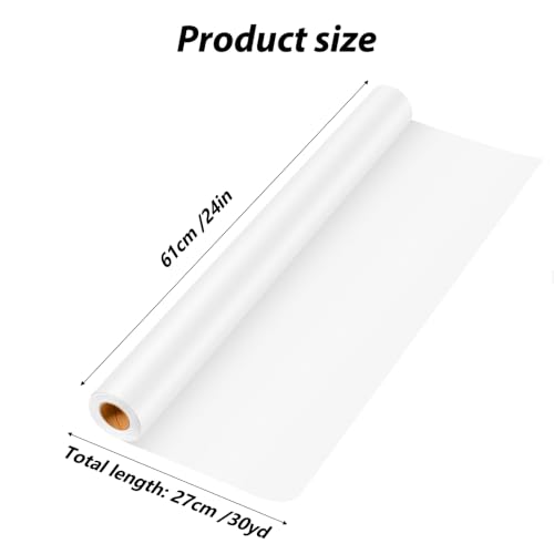 2 Rolls Tracing Paper Roll 24 Inches x 30 Yards, Large Trace Paper White Pattern Paper Tracing Paper for Drawing, Sewing, Sketch - size: 2 Roll/24in Wide