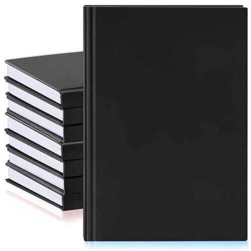 Henoyso 8 Pcs A5 Blank Notebook Journal Hardcover Sketchbook, 8.3 x 5.7 in - color: Black, size: 8.3x5.7 Inch