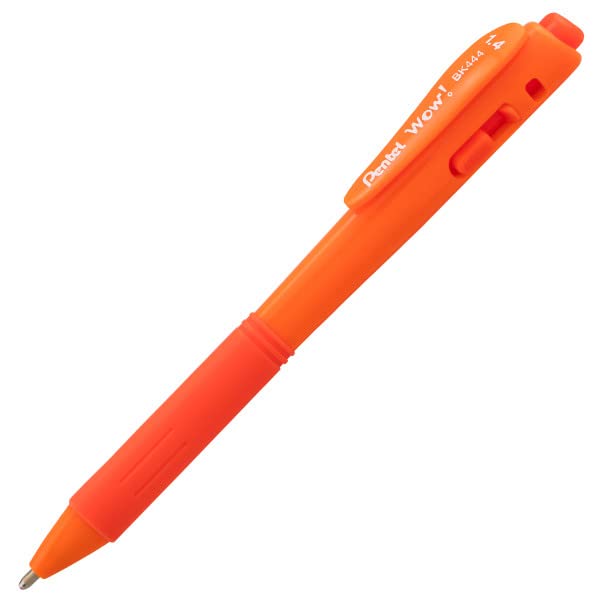 Pentel Wow! Retractable Ballpoint Pen, (1.4mm) Bold Line, Assorted Ink Colors, 8 Pack (BK444BP8M)
