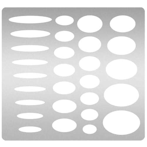 UNICRAFTALE Oval Metal Stencil Drawing Template Stainless Steel Journal Stencils Geometric Painting Stencil for DIY Scrapbooking Photo Engraving Jewelry - style: Oval