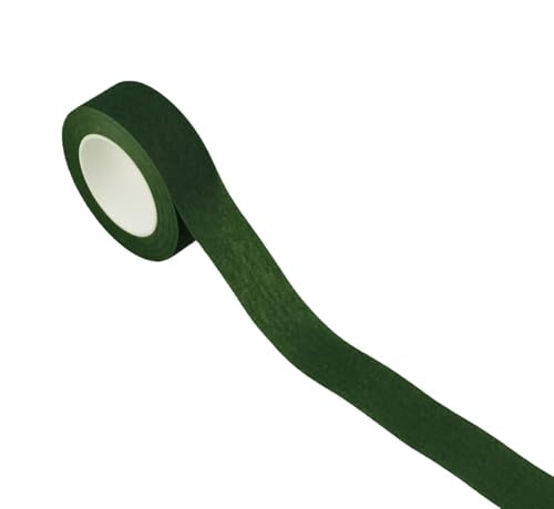 4 Rolls 1 Inch Wide Floral Tape Dark Green Flower Tape for Bouquet Stem Wrapping (4, Dark Green, 1 inch*30Yard) - color: Dark Green, size: 1 inch*30Yard
