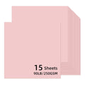 15Sheets Light Pink Cardstock Paper, 12x12 Card stock for Cricut, Thick Construction Paper for Card Making, Scrapbooking, Craft 90 lb / 250 gsm (LightPink) - color: LightPink