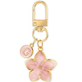 XGALBLA Cute Flower Initial Letter Keychain for Women, Flower Charms, Bag & Purse Charms for Handbags & Backpacks Accessories - color: Pink-g