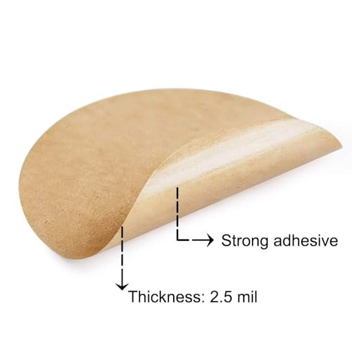 1 Inch Round Blank Label Stickers, Light Brown Garage Sale Sticker, 1000pcs
