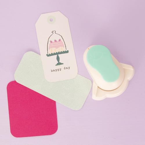 Craftelier - Simple Shaped Corner Punch with Snap Lever for Curved Die Cutting on Paper and Cardboard | Specially for Scrapbooking and Crafting | Shape Size 25 mm Diameter - size: Simple