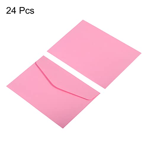 PATIKIL Mini Envelopes, 24 Pack Mini Gift Card Business Card Envelope for Small Note Cards Greeting Wedding, Pink - color: Pink