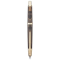 Jinhao 20 Press Fountain Pen, Transparent Black Retractable Medium Nib with Ink Converter Set (Golden Clip) - color: Transparent Black (Golden Clip), style: Medium