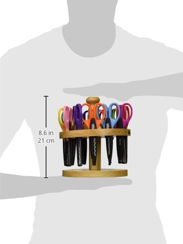 School Smart Paper Edger Scissors, 6-1/2 x 2-1/2 Inches, Assorted Colors, Set of 12