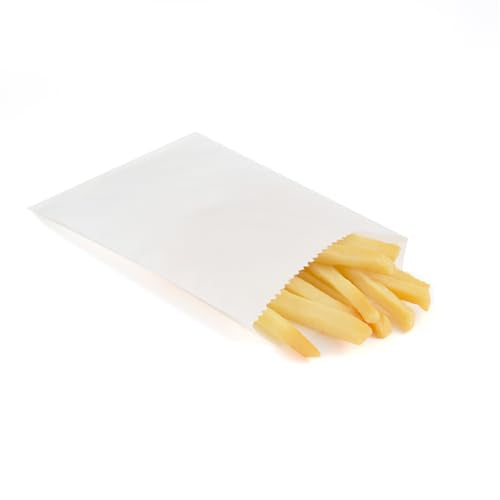 100-pack 3x5 Inches Mini Size White Kraft Paper Bags for Bakery Cookies Treats Snacks Popcorn Small Gift bag - color: White-3x5 Inch
