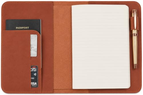 Refillable A5 Leather Journal Notebook Cover 5.75 X 8.25 In, Tan | Handmade Refillable Leather Cover Fits Medium A5 5.75 X 8.25 In Notebooks And Cahier Journals Ideal For Travelers And Writers - color: Tan