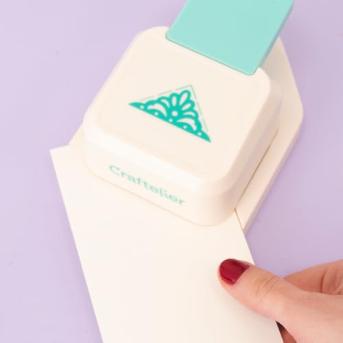 Craftelier - Lotus Flower Corner Punch 1.5” – Decorative Scrapbooking Punch for Paper Crafts, Cards & Journaling