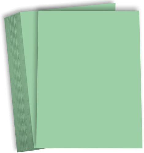 Hamilco Colored Cardstock Paper with Vellum Finish – 8.5" x 11", 67 lb Cover, Green, Scrapbook & Craft Cardstock, 50 Sheets - color: Green