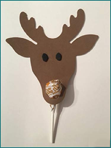 SHAPES ETC. 5.5" x 5.5" Reindeer Creative Foam Cut-Outs, 15-Count - color: Assorted Foam Reindeer