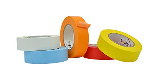 WOD CFTC6 Console Artist Tape Made in USA Rainbow, 1.5 inch x 60 yds. Set of 5 Rolls - Flatback Paper Marking/Labeling Tape Residue Free, for Watercolor Paper to Prevent Tearing - color: Rainbow, size: 1.5 in. x 60 yds
