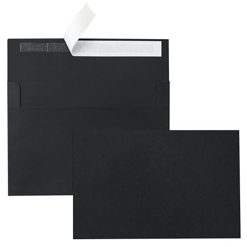 Silunkia 100 Packs Black Blank Greeting Cards with Envelopes 4 x 6 - color: Black, size: 4x6-100pcs