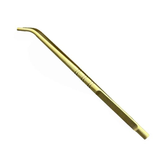 8.5 Inch Curved Tip Copper Tongs - Heavy Duty Precision Tool for Jewelry Making, Soldering, Acid Baths & Pickling
