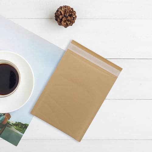 Kraft Bubble Mailer Bags 8.66 X 6.29 X 0.19 in Self Sealing Padded Mailing Envelopes Waterproof Tear Resistant Shipping Bubble Envelopes 25 pack for Jewelry Cards Small Items