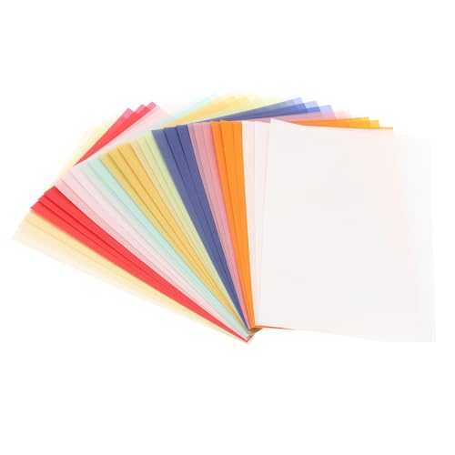 PATIKIL 60 Sheets Vellum Paper 4x6 10 Color - color: Pink