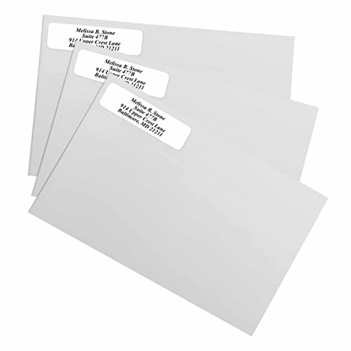 White Personalized Return Address Labels with Elegant Dispenser - Roll of 250 Custom Stickers - color: White, size: 250 Labels