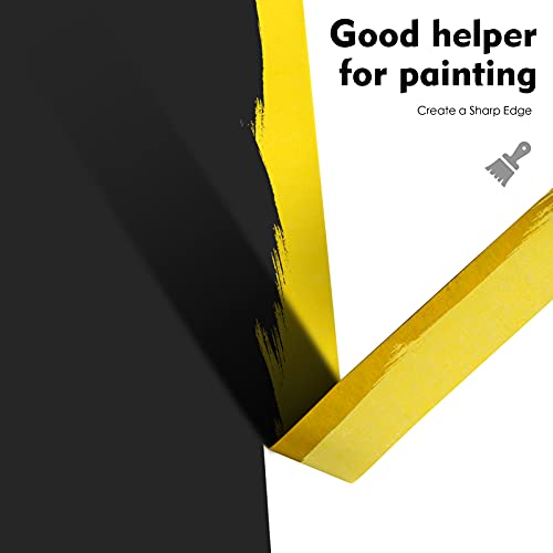 Yellow Painters Tape,1 Inch x 60 Yards x 5 Rolls (300 Yards Total) - color: Yellow