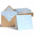 VNS Creations Thank You Cards With Envelopes - 20 Pack 4 x 6 - Light Blue - color: Light Blue, size: 20 Pack - 4" x 6"