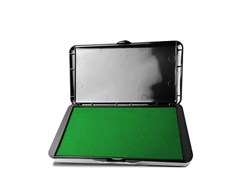 IMARK Large Stamp Pad, Premium Quality Felt Pad, 3.45” x 6.20”, Lightweight (Green) - color: Green