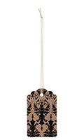 SSWBasics Large Strung Scalloped Distressed Damask Tags - 3¼”H x 2”W - Pack of 500 -