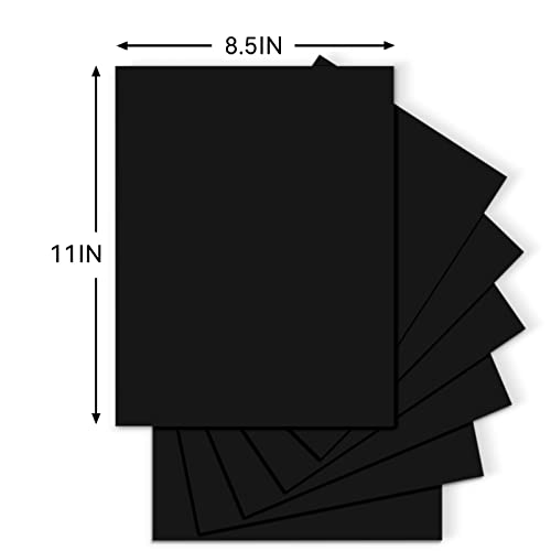 25Sheets Black Cardstock Paper, 8.5 x 11 Card stock for Cricut… - color: Black6