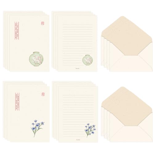 Monolike Minwha Letter Paper and Envelopes Set - 8Type, 32 Letter Paper + 16 Envelopes - color: Minwha