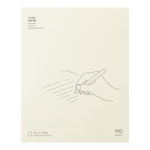 Midori MD Letter Pad - A5, Ruled, White, 50 Sheets - color: Multicolor