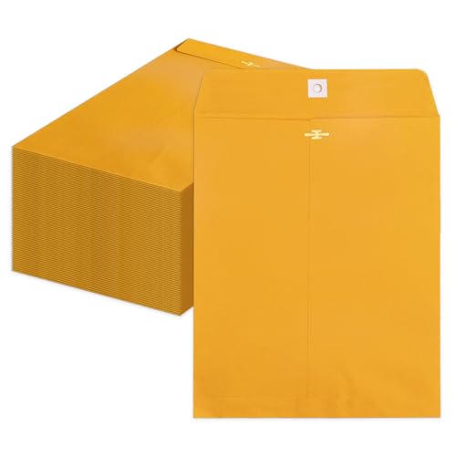 Goefun 100 Pack 12x15.5 Inch Clasp Envelopes, Manila - size: 12x15.5