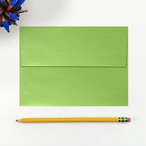 LUXPaper A7 Invitation Envelopes | Peel & Press | 5 1/4" x 7 1/4" | Fairway Metallic | 80lb. Text | 500 Qty - color: Fairway Metallic, size: 500 Qty.