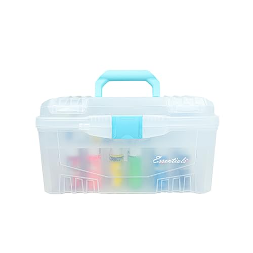 ArtBin Twin Top 17-Inch Craft Supply Box with Handle, Aqua Accents - color: Aqua Accents