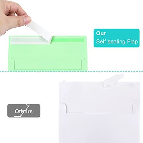 50 Pack Colored Envelope, 5x7 Envelopes, A7 Envelopes for Invitations, Printable Invitation Envelope for Weddings, Invitations, Photos, Postcards, Greeting Cards, Mailing - size: A7 (5" x 7")