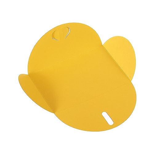 PATIKIL Gift Card Envelopes, 12pcs Heart Shaped Clasp Mini Envelope, Yellow - color: Yellow