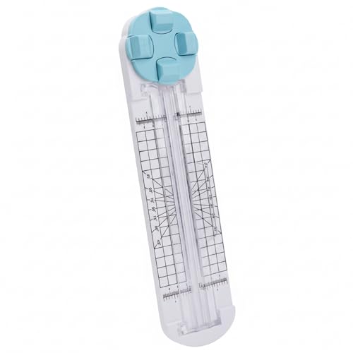 4-in-1 Rotary Paper Trimmer, 9 Inch, 360-Degree Head, Blue - color: Blue