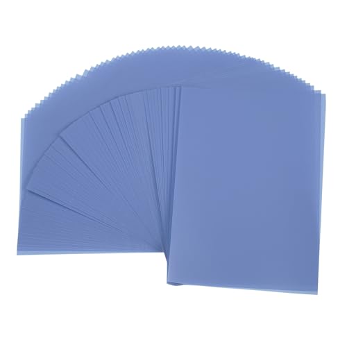 PATIKIL 80Pcs 11"x8.5" Vellum Tracing Paper for Drawing 100g Azure Blue | Printable Vellum Paper Sheets Jackets Tracing Transparent for Invitations Belly Bands Envelope Gift Drawing Sketching - color: Azure Blue, size: 11" x 8.5"