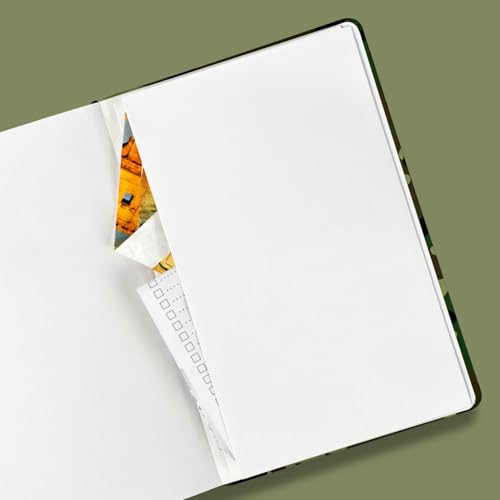 RICCO BELLO Wide Ruled Hardcover Diary Journal, Green Camouflage - color: Green Camouflage