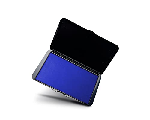 IMARK Large Stamp Pad, Premium Quality Felt Pad, 3.45” x 6.20”, Lightweight (Blue) - color: Blue