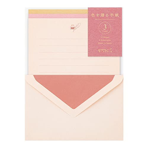 DESIGNPHIL 86915006 Midori Letter Set, Gift Color, Pink - color: Safety Pink