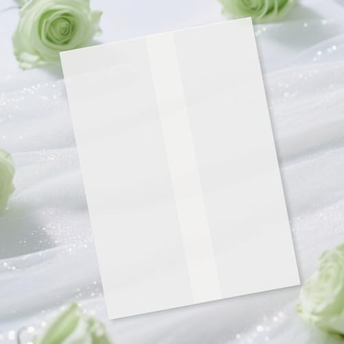 120 Pack Pre-Folded Vellum Jackets for 4.5x6.25 Invitations, Translucent Vellum Paper 4.5x6.25 Jackets, 100GSM Wedding Invitations Wraps, Envelope Liners for Birthdays, Baby Showers - color: 120Pcs, size: 4.5 x 6.25 inch