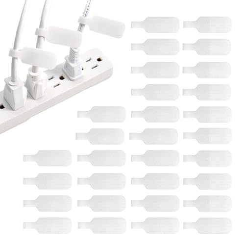 Wrap-It Storage Cable Labels - Medium, White (30-Pack) Write On Cord Labels, Wire Tags for Cable Management and Organizer for Electronics, Computers and More | Write On Cord Labels and Wire Tags for Electronics Cable Management - color: White, size: Mediu