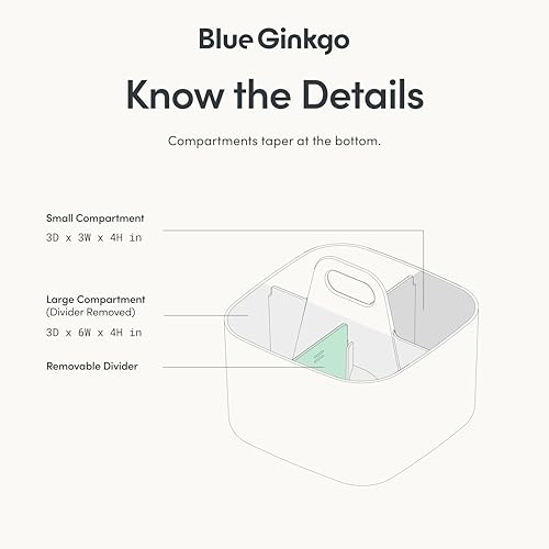 BLUE GINKGO Stackable Organizer Caddy, Square, Dark Grey, Made in Korea - color: GREY, size: Square